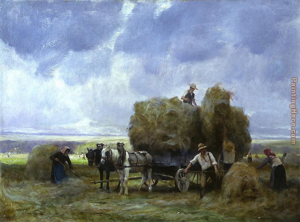Harvesters Loading the Cart painting - Julien Dupre Harvesters Loading the Cart art painting